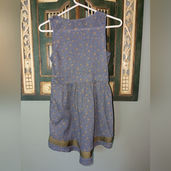 EUC Fossil Blue Green Floral Dress - Size XS - Picture 5 of 8